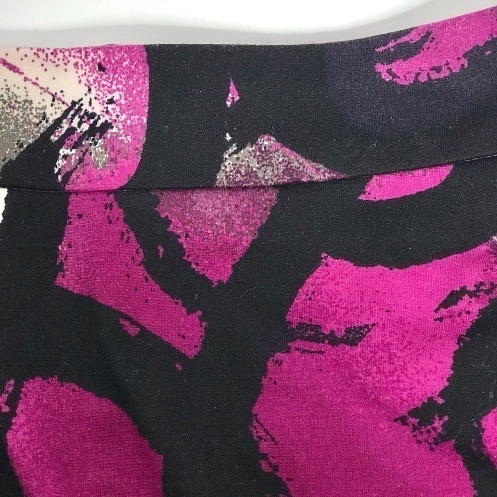 MY MICHELLE Circle Skirt Magenta Black Grey White Back Zipper Size 5/6 Medium - Picture 9 of 10